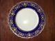 10 Royal Doulton Antique Cobalt Blue And Raised Gold Encrusted Dinner Plates