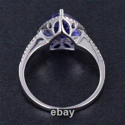 14Kt Gold With Natural Blue Tanzanite 2.20 Ct Certified Diamond Ring