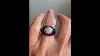 14k Gold Cobalt Blue Enamel Diamond Dome Ring
