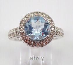 14k White Gold Plated 3.20 Ct Round Simulated Blue Topaz Wedding Ring 925 Silver