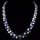 18k White Gold Filled Lab-created Blue Sapphire Tennis Necklace Gorgeous