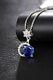 1.20ct Round Cut Simulated Sapphire Lovely Circle Pendant 14k White Gold Plated