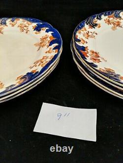 22 Ridgways Florentine Plates and Bowls Cobalt blue, orange, gold