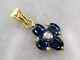 2.0ct Oval Cut 14k Yellow Gold Plated Women's Fancy Pendant Lab Created Sapphire