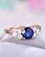 2 Ct Round Simulated Blue Sapphire Wedding Engagement Ring 14k Rose Gold Plated