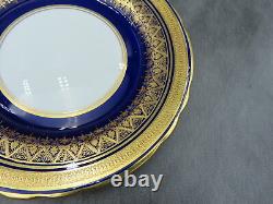 4 Aynsley Simcoe 7410 Cobalt Blue Gold Tea Plates Side Plate 16.5cm w Porcelain