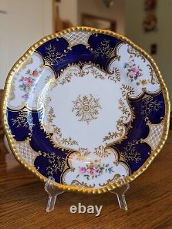 4 Batwing Coalport Gold Centre 8 Inch Lunch Plates Y2480