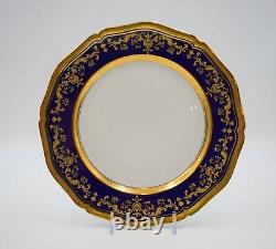 8 Raynaud Limoges Cobalt and Gold Grand Siecle Dessert Plates Retail 1120.00 ea