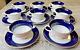 8 Sets Of Rosenthal Classic Rose Cobalt Blue & Gold Tea Cups & Saucers