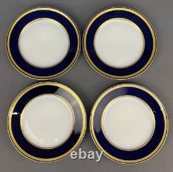 9 Guerin Limoges Tiffany Cobalt & Gold Encrusted 8 1/2 Luncheon Plates 1900