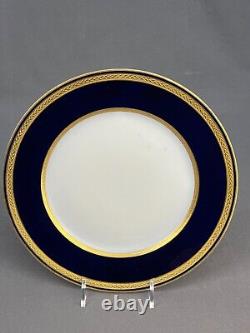 9 Guerin Limoges Tiffany Cobalt & Gold Encrusted 8 1/2 Luncheon Plates 1900