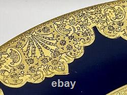 A. Lanternier & Co limoges, 10 3/4 Cobalt Blue & Heavy Gold Antique Plate RARE
