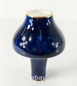 Antique French Sevres Cobalt Dark Blue and Gold Gilt Cabinet Vase Signed 1898