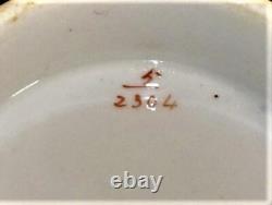 Antique JOHN RIDGWAY Tan Cobalt & Gold Leaf Pattern #5/2304 Set Cup & Saucer