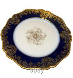 Antique William Wm Guerin & Co Limoges Cobalt Blue And Gold Gilded Plates-8