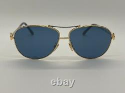 Authentic FRED FG40010U 30V Gold withBlue Tortoise Sunglasses 61-12-140mm