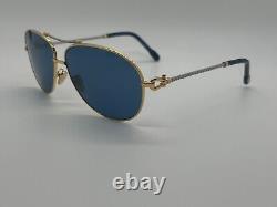 Authentic FRED FG40010U 30V Gold withBlue Tortoise Sunglasses 61-12-140mm