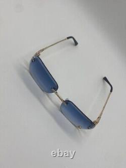 Authentic New Cartier Rimless Gold In Crystal Blue