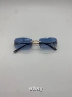 Authentic New Cartier Rimless Gold In Crystal Blue