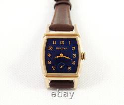 Awesome1950 BULOVA Cobalt BLUE Men's WALTON Vintage Watch Serviced