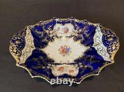 Aynsley Aristocrat Cobalt Blue Footed Compote Handled Bowl Gold Tazza 11 READ