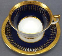 Aynsley Bone China 7081 Hertford Cobalt Blue & Gold Tea Cup & Saucer