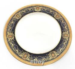 Aynsley MARLBOROUGH COBALT, Gold Encrusted 8357 Dinner Plate 10 5/8 Across