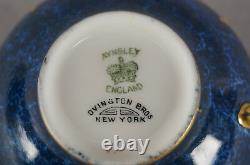 Aynsley Marbleized Cobalt & Raised Gold Ribbons & Garlands Tea Cup 1905-1921 B