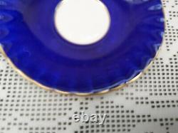 Aynsley Orchard gold Cobalt blue cup and saucer