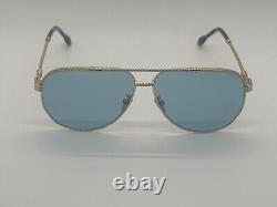 BRAND NEW FRED SUNGLASS FG40024U 30V GOLD WithBLUE LENS 60-11-150mm