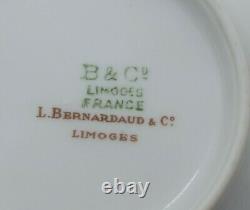 Bernardaud & Co. Limoges Cup & Saucer Cobalt & Gold with Flowers