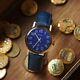 Blue Vintage Watch Pobeda 1980s, Mechanical Ussr Watch For Men