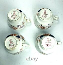 Booths Fresian Tea Cups Saucers Sets SET of 8 Imari A8022 ENGLAND Antique