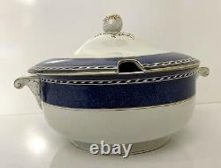 Booths Silicon China Cobalt Blue withGold Trim Tureen with Lid RARE
