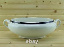Booths Silicon China Cobalt Blue withGold Trim Tureen with Lid & Underplate RARE