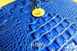 Brahmin Medium Duxbury Rich Deep Cobalt Blue Melbourne Leather Dome Handbag