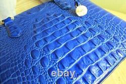 Brahmin Medium Duxbury Rich Deep Cobalt Blue Melbourne Leather Dome Handbag