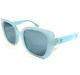Burberry Sunglasses Helena B4371 4086/80 Clear Baby Blue Gold Frames Blue Lenses