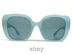 Burberry Sunglasses Helena B4371 4086/80 Clear Baby Blue Gold Frames Blue Lenses