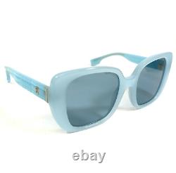 Burberry Sunglasses Helena B4371 4086/80 Clear Baby Blue Gold Frames Blue Lenses