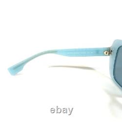 Burberry Sunglasses Helena B4371 4086/80 Clear Baby Blue Gold Frames Blue Lenses