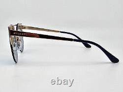 Bvlgari 6088 2020/6J Bella Blue Gold Frame Blue Mirror Lens Aviator Sunglasses