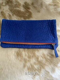 Clare V, Clare Vivier Fold-Over Clutch Bag, Cobalt, $180 EUC