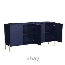Clihome 4-Door Accent Storage Cabinet Freestanding Buffet Pantry Sideboard