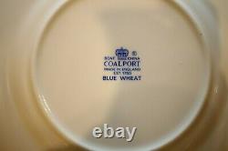 Coalport Blue Wheat Bone China Small Plate White, Gold & Cobalt Set of 6