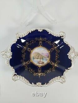 Coalport Cobalt Blue & Gilded Display Plate