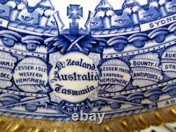 Coalport Queen Victoria 1897 Diamond Jubilee plate England Cobalt blue gold gilt