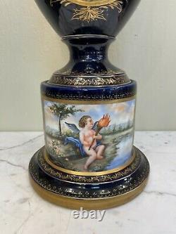 Cobalt Blue Porcelain, 24k Gold Leaf Vase