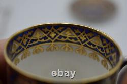 Copeland Spode Cobalt Blue & Heavy Gold Tea Cup And Saucer Set (7552)