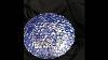 Decorative Cobalt Blue Bowl With Textured Backing Of Cobalt Gold And Silver Colors